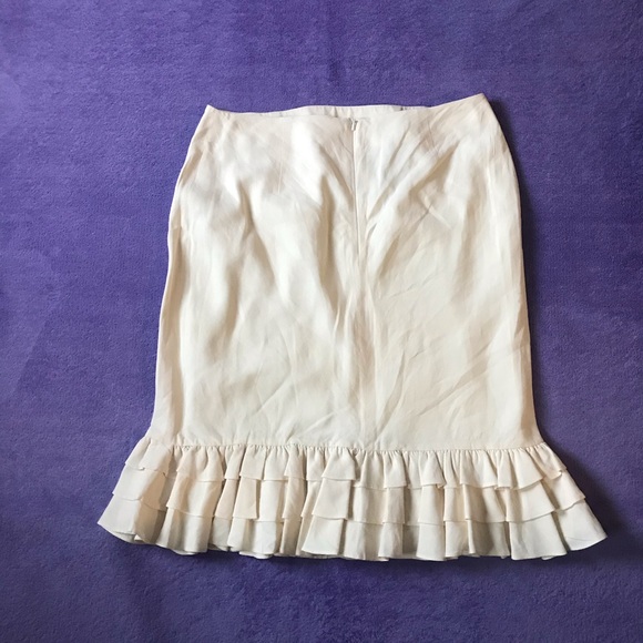 Lauren Ralph Lauren Silk/Linen Ruffle Skirt - Picture 5 of 8